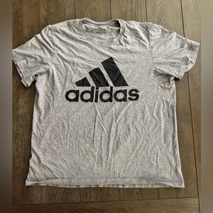 Adidas Men's Heather Gray Logo Tee